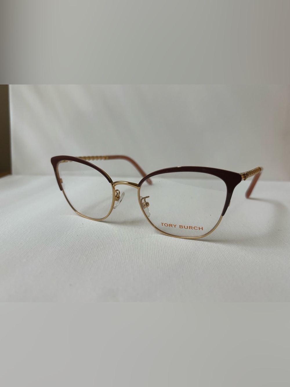 Tory Burch Women's Brown & Gold Cat-Eye Glasses